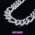 19mm Iced Figaro Chain