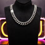 🔥New Flip buckle Iced Cuban Link Chain Silver