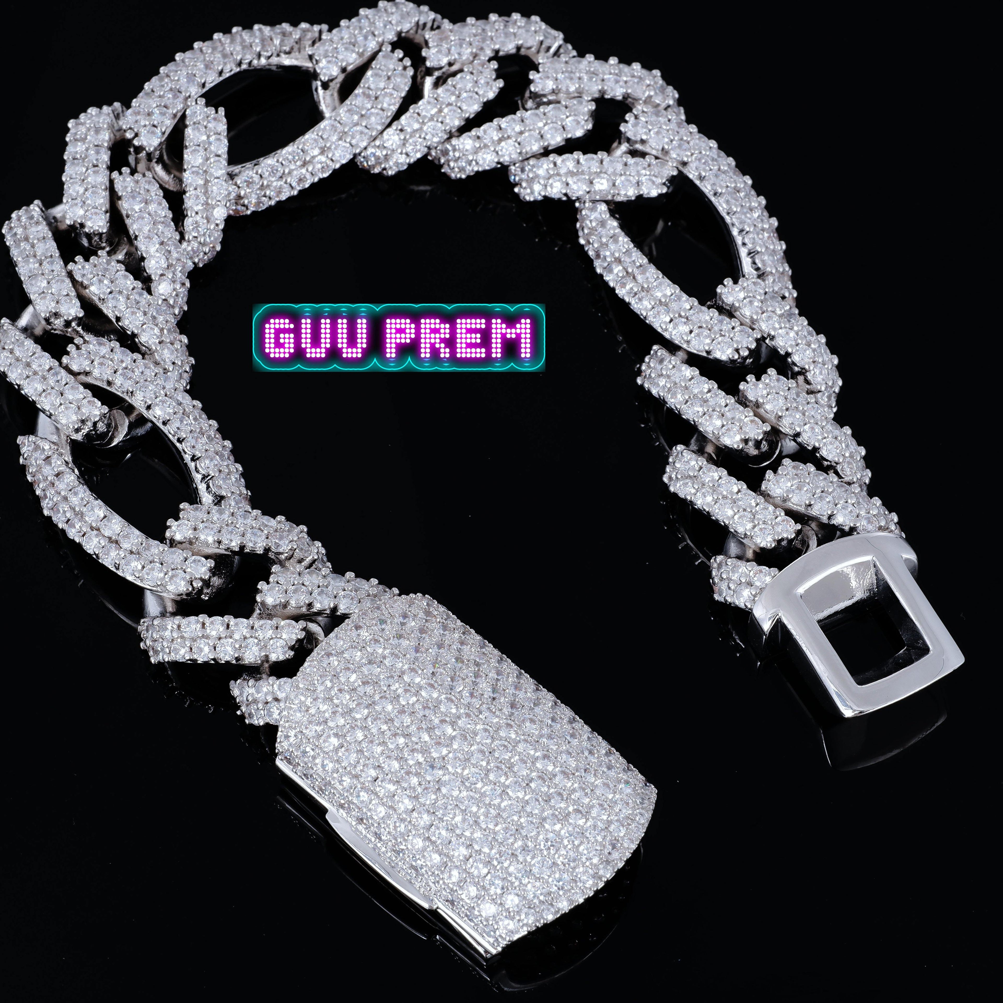 19mm Iced Figaro Bracelet