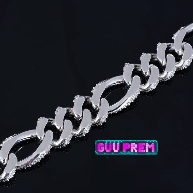 19mm Iced Figaro Bracelet Main Image