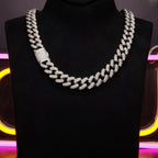 🔥New Flip buckle Iced Cuban Link Chain Silver