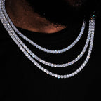 4mm 18K Gold-Plated Iced BlingBling Tennis Chain