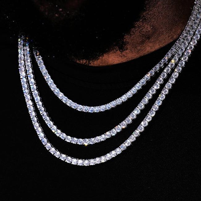 5mm 18K Gold-Plated Iced BlingBling Tennis Chain Hover Image