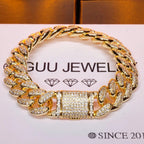 13MM 18K Gold-Plated Classic Miami Cuban Link Bracelet