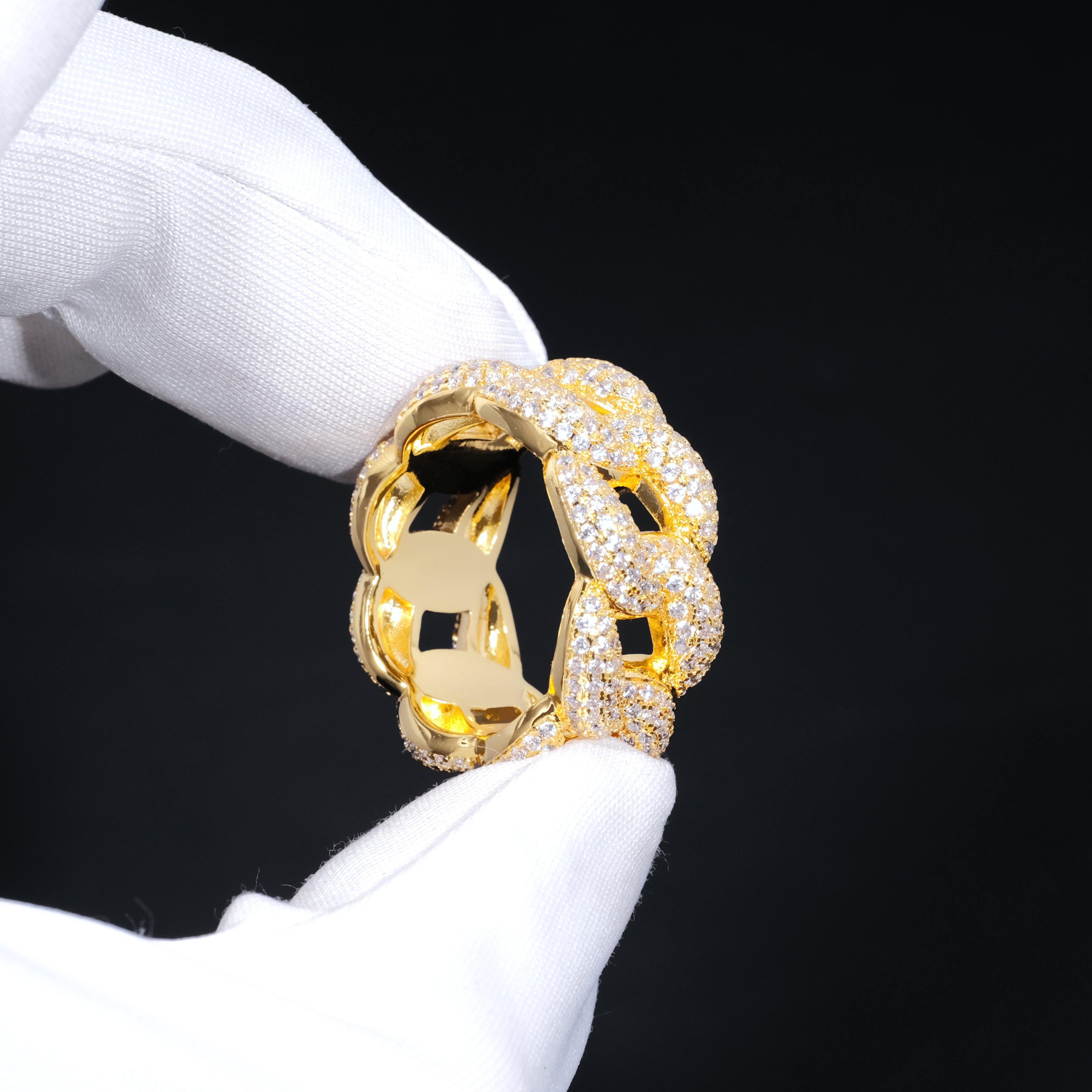 Iced Bubble Cuban Ring