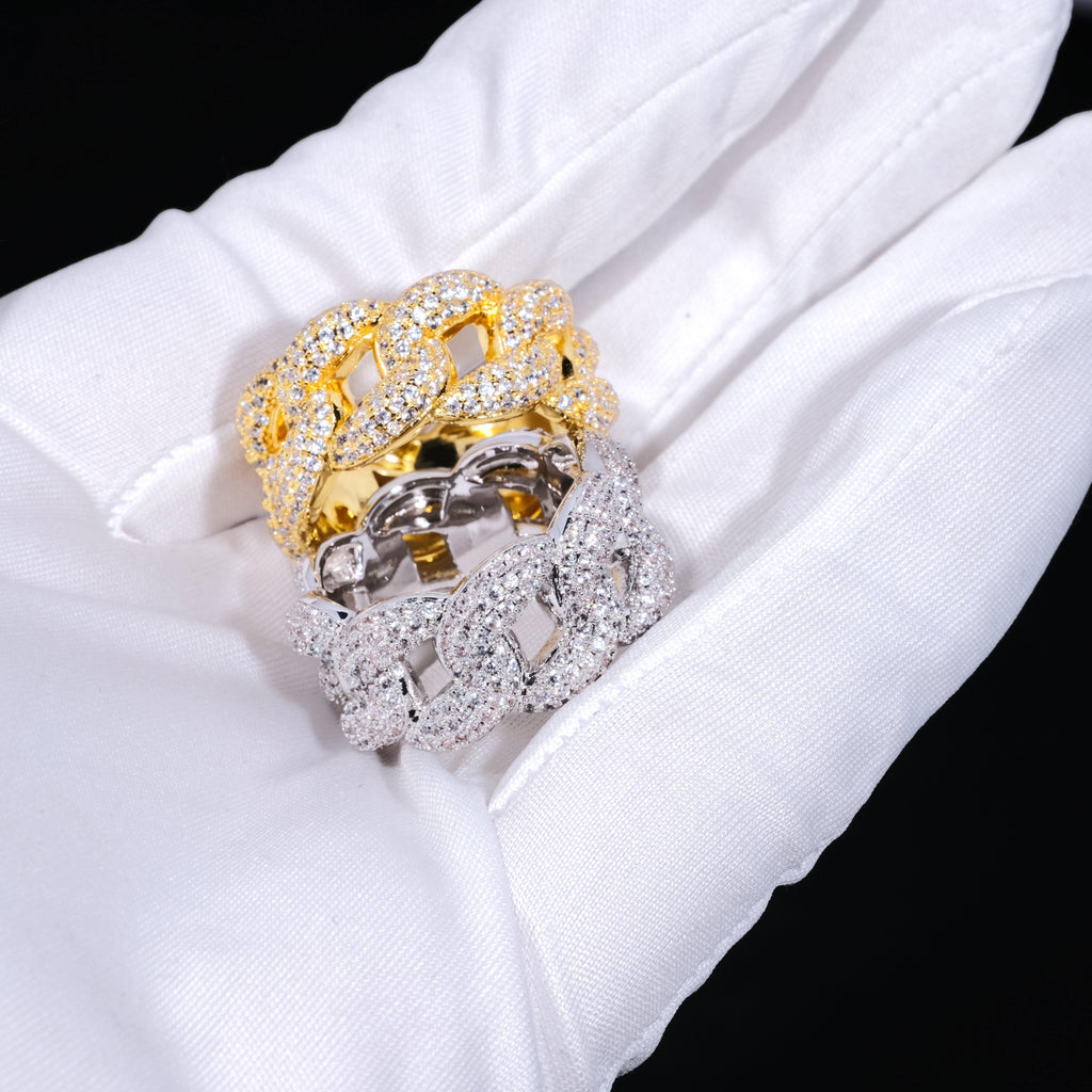 Iced Bubble Cuban Ring