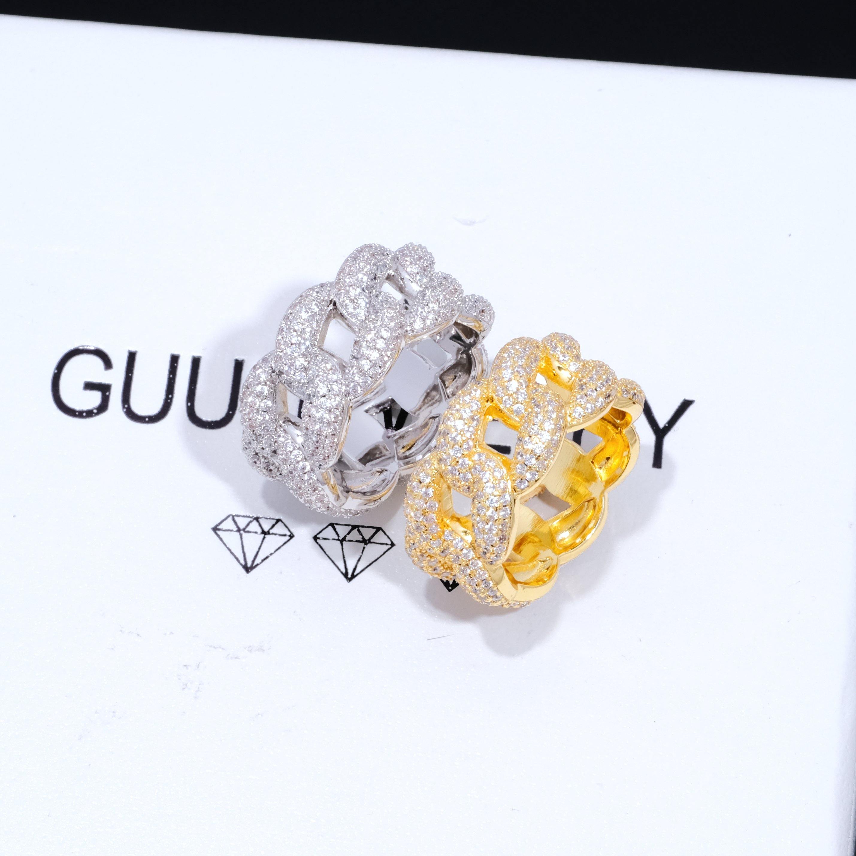 Iced Bubble Cuban Ring