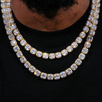 Glacier Clustered Tennis Chain in 18K Gold
