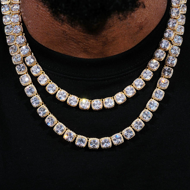 Glacier Clustered Tennis Chain in 18K Gold Main Image