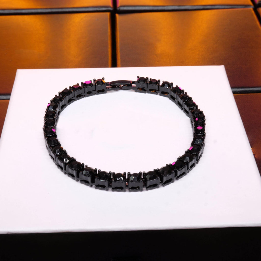 5mm Black Iced Tennis Bracelet