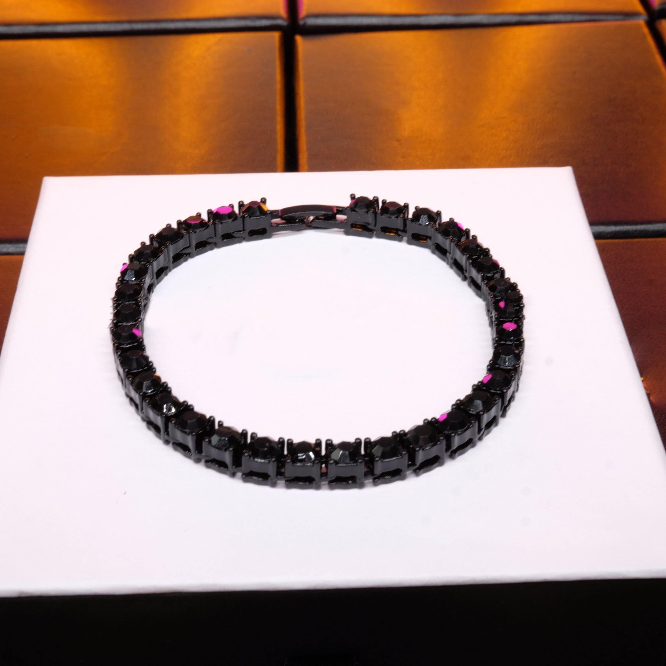 5mm Black Iced Tennis Bracelet