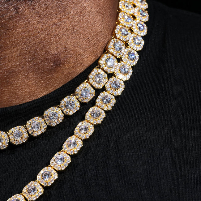 Clustered Tennis Chain in 18K Gold Main Image