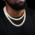 Clustered Tennis Chain in 18K Gold