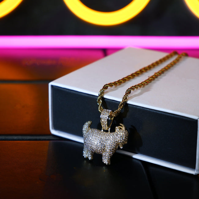 Iced 29mm Goat Iced Necklace Main Image