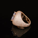 Iced Clustered Band Ring