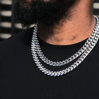 [Box Clasp]12mm Classic Miami Cuban White Gold