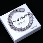 Glacier Clustered Tennis Bracelet in White Gold
