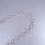 15mm Baguette Mariner Chain White Gold