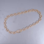15mm Baguette Mariner Chain 18k Gold