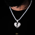 18K Gold-Plated Solid Micro-inlay AAA CZ Heartbreak Necklace