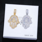 Baguette Hamsa Hand Pendant