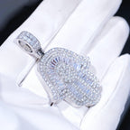 Baguette Hamsa Hand Pendant
