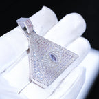 Baguette Pyramid Pendant White Gold