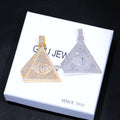 Baguette Pyramid Pendant White Gold
