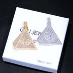 Baguette Pyramid Pendant White Gold