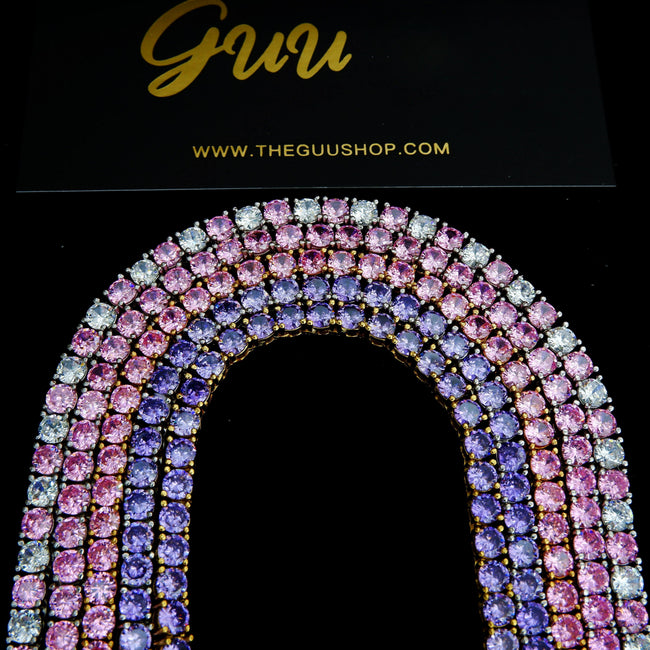 2020 New 4mm Multicolor Iced Tennis Chain Hover Image