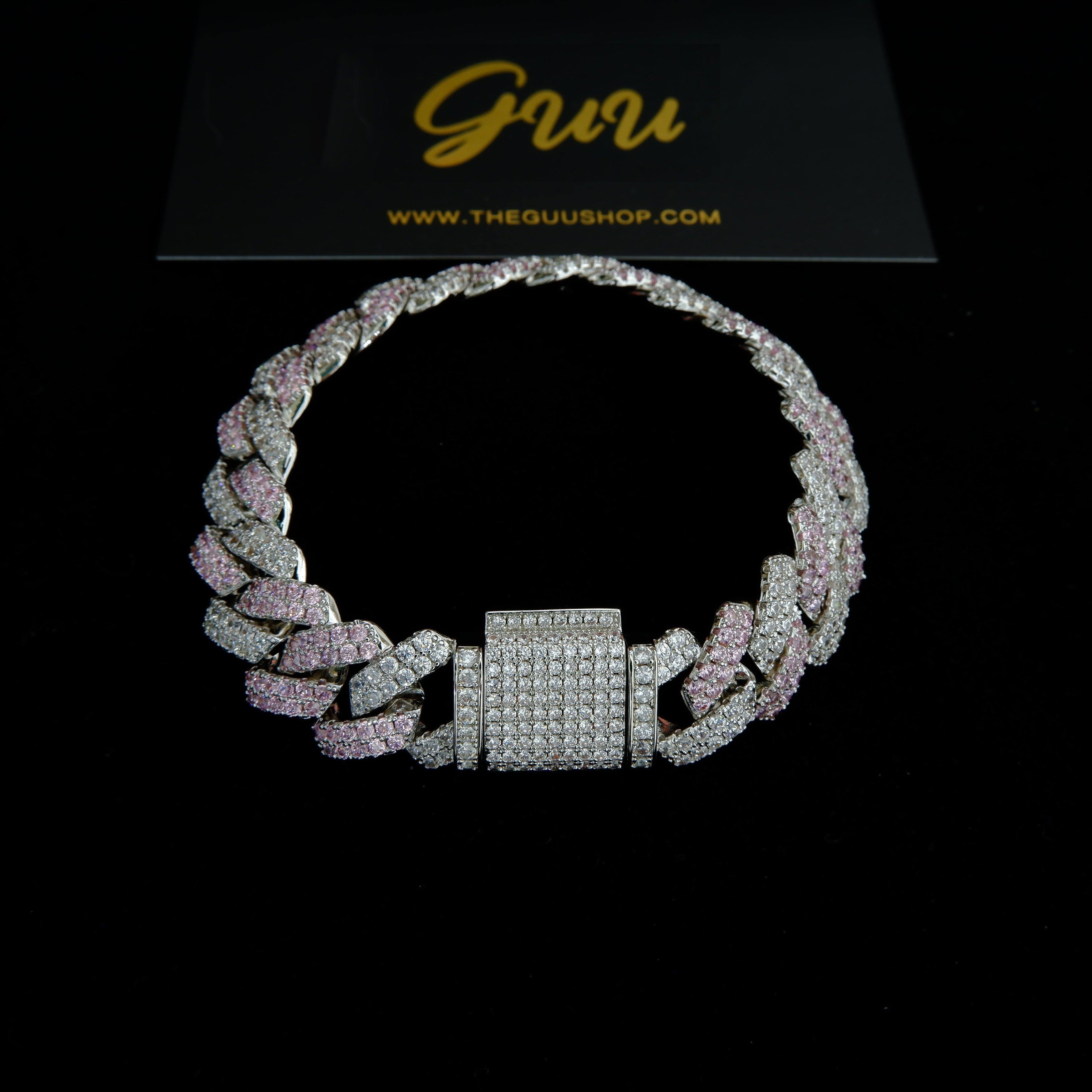 New Seamless Rhombic BlingBling Bracelet in Pink