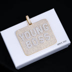 CUSTOM LETTER NECKLACE 3D BIG SQUARE