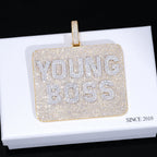 CUSTOM LETTER NECKLACE 3D BIG SQUARE