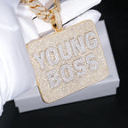 CUSTOM LETTER NECKLACE 3D BIG SQUARE