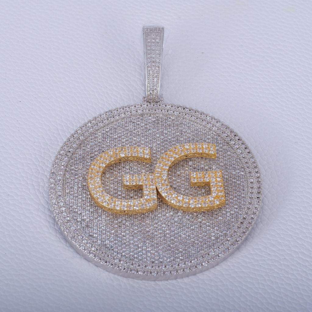 CUSTOM LETTER NECKLACE 3D BIG DISC