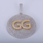 CUSTOM LETTER NECKLACE 3D BIG DISC