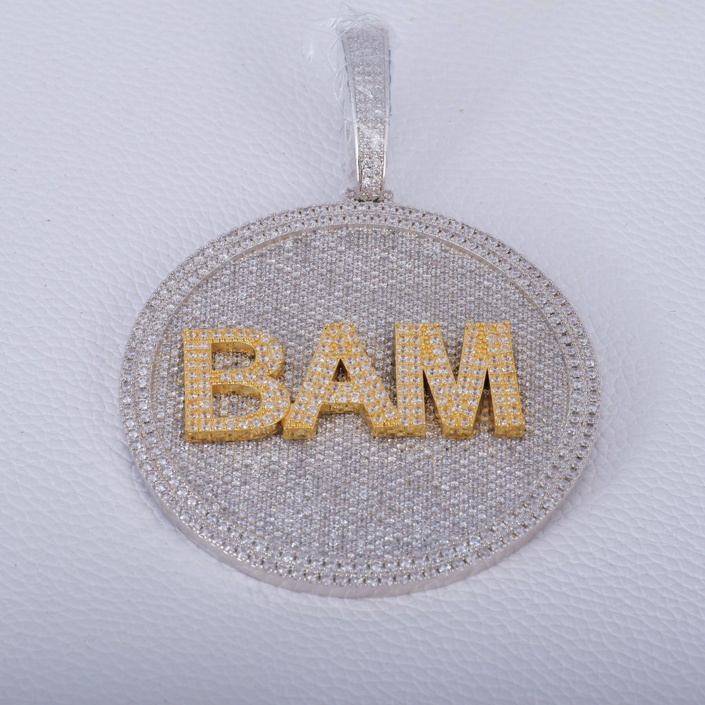 CUSTOM LETTER NECKLACE 3D BIG DISC