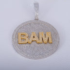 CUSTOM LETTER NECKLACE 3D BIG DISC