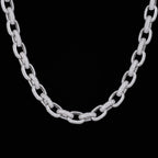 Annular Iced Prong Link Choker in WhiteGold