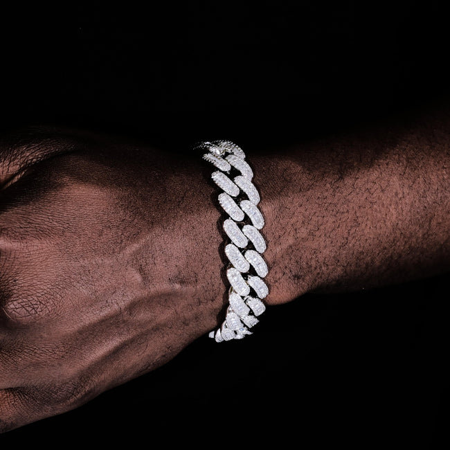 16MM Baguette Cuban Link Bracelet Hover Image