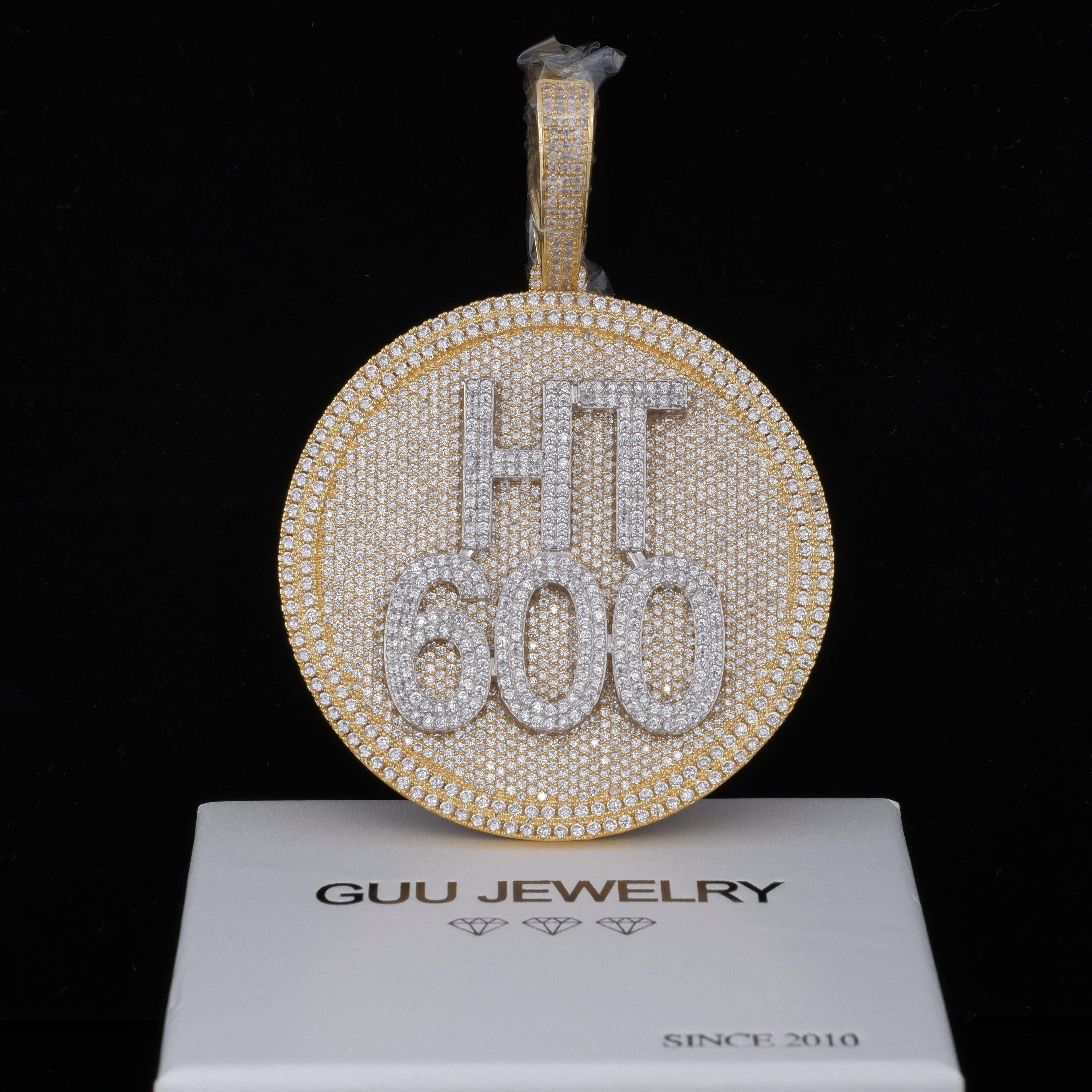CUSTOM LETTER NECKLACE 3D BIG DISC