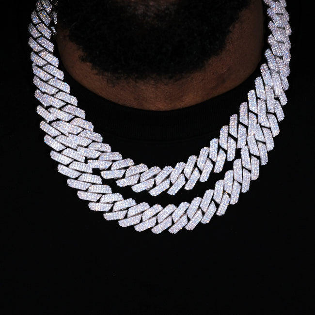 19mm Iced Prong Cuban Chain Hover Image