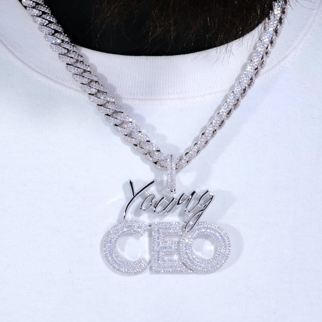 Young CEO Hustler Solid Icy Necklace Hover Image
