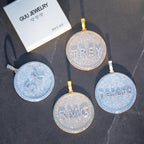 CUSTOM LETTER NECKLACE 3D BIG DISC