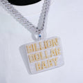 CUSTOM LETTER NECKLACE 3D BIG SQUARE