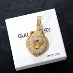 Iced Roaring Lion Necklace