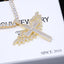 Baguette Iced Cross With Wing Necklace