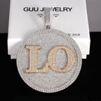 CUSTOM LETTER NECKLACE 3D BIG DISC
