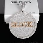 CUSTOM LETTER NECKLACE 3D BIG DISC