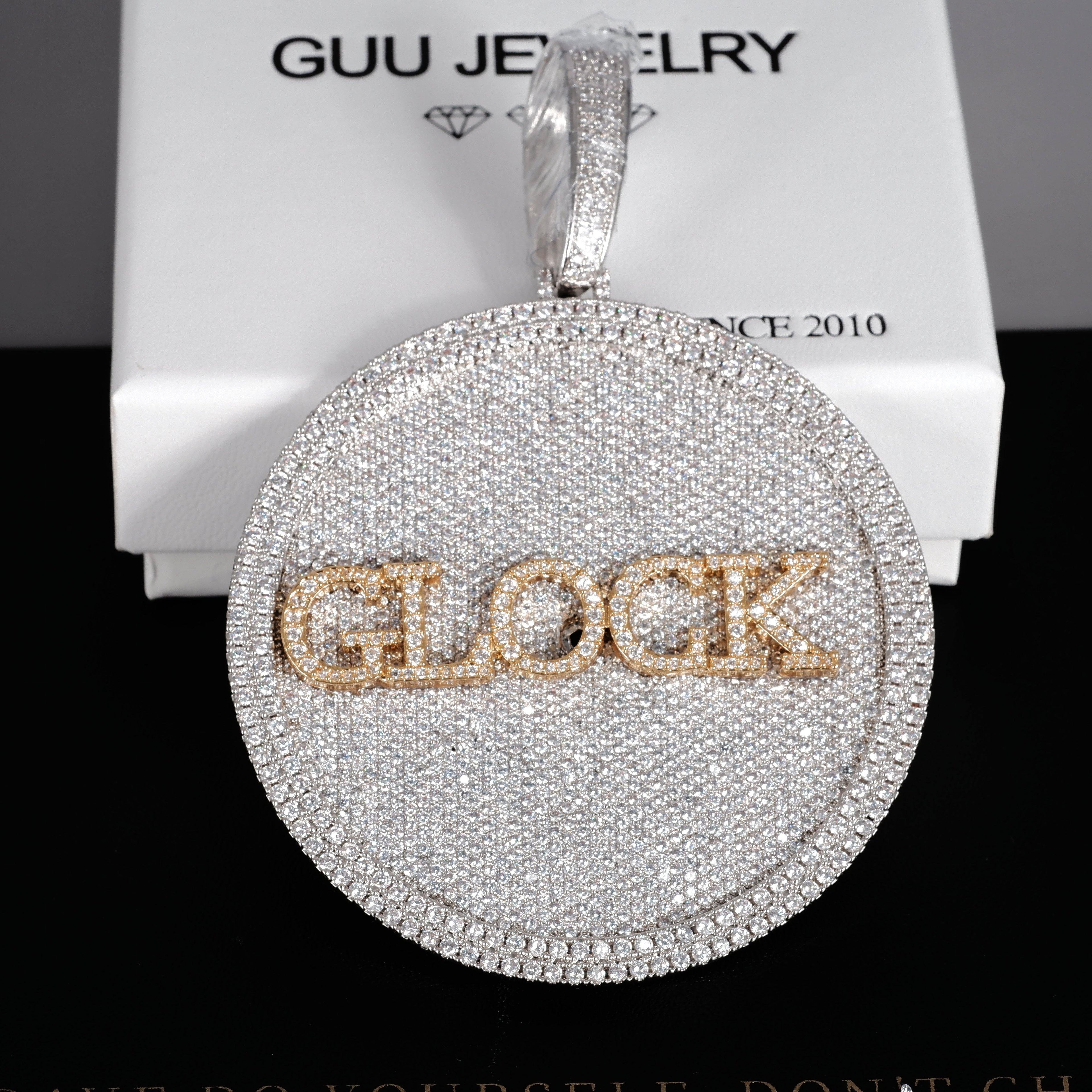 CUSTOM LETTER NECKLACE 3D BIG DISC